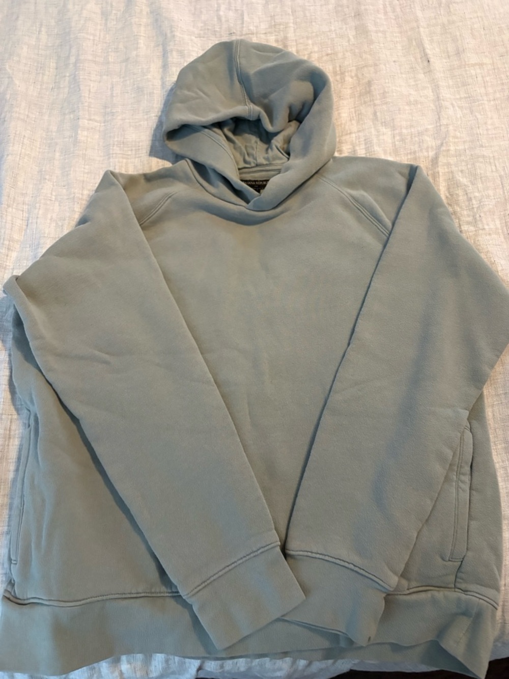 Banana Republic Men's Hooded Pullover - Sage/Light Green